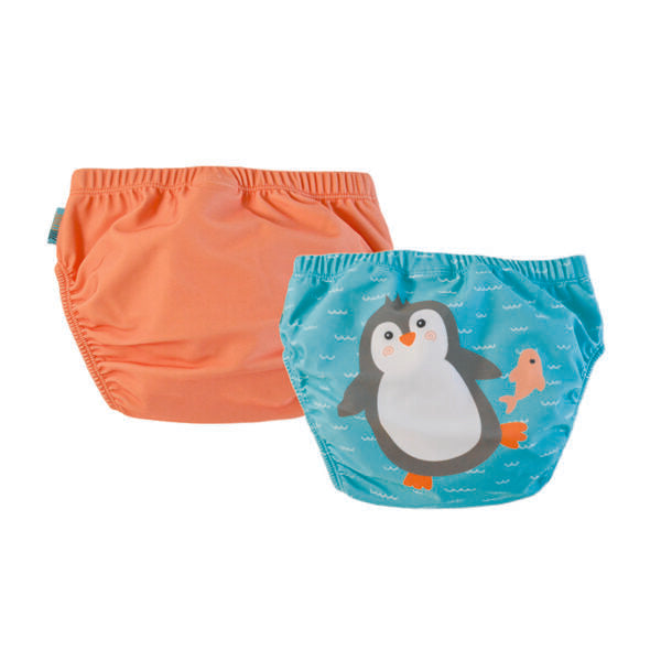 Zoocchini Μαγιό Πάνα (2pcs Σετ) Penguin ZOO12118