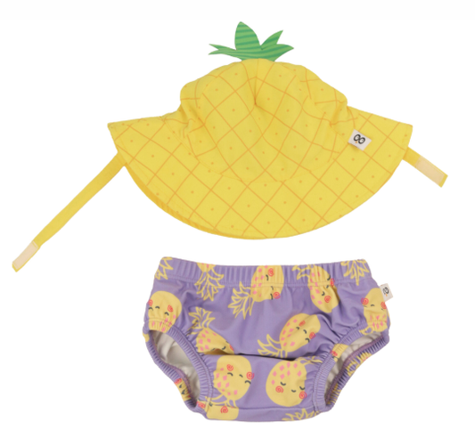 Zoocchini Σετ Μαγιό και Καπέλο UPF50+ Pineapple Punch ZOO12019