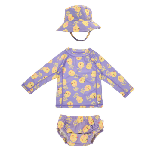 Zoocchini Σετ UV Μαγιώ Πάνα Bucket Καπέλο Μπλούζα Pineapple ZOO16016