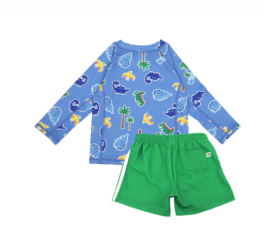 Zoocchini Σετ UV Μαγιώ Σορτς και Μπλούζα Dino ZOO16402