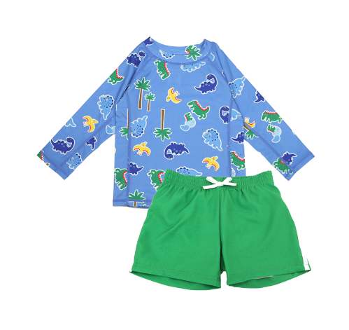 Zoocchini Σετ UV Μαγιώ Σορτς και Μπλούζα Dino ZOO16402