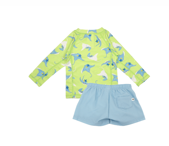 Zoocchini Σετ UV Μαγιώ Σορτς και Μπλούζα Stingray ZOO16401