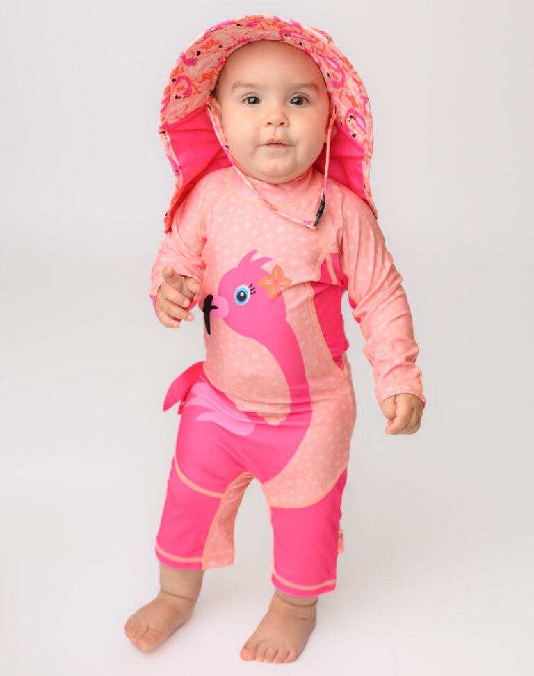 Zoocchini Cape Sunhat UPF50 Franny the Flamingo  ZOO15066