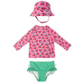 Zoocchini Σετ UV Μαγιώ Bucket Καπέλο Μπλούζα Cherry  ZOO16021
