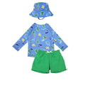 Zoocchini Σετ UV Μαγιώ Bucket Καπέλο Μπλούζα Devin the Dino &amp; Friends  ZOO16008