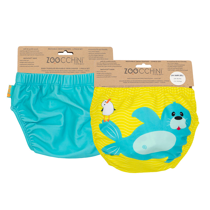 Zoocchini Μαγιό Πάνα (2pcs Σετ) – Seal ZOO12115