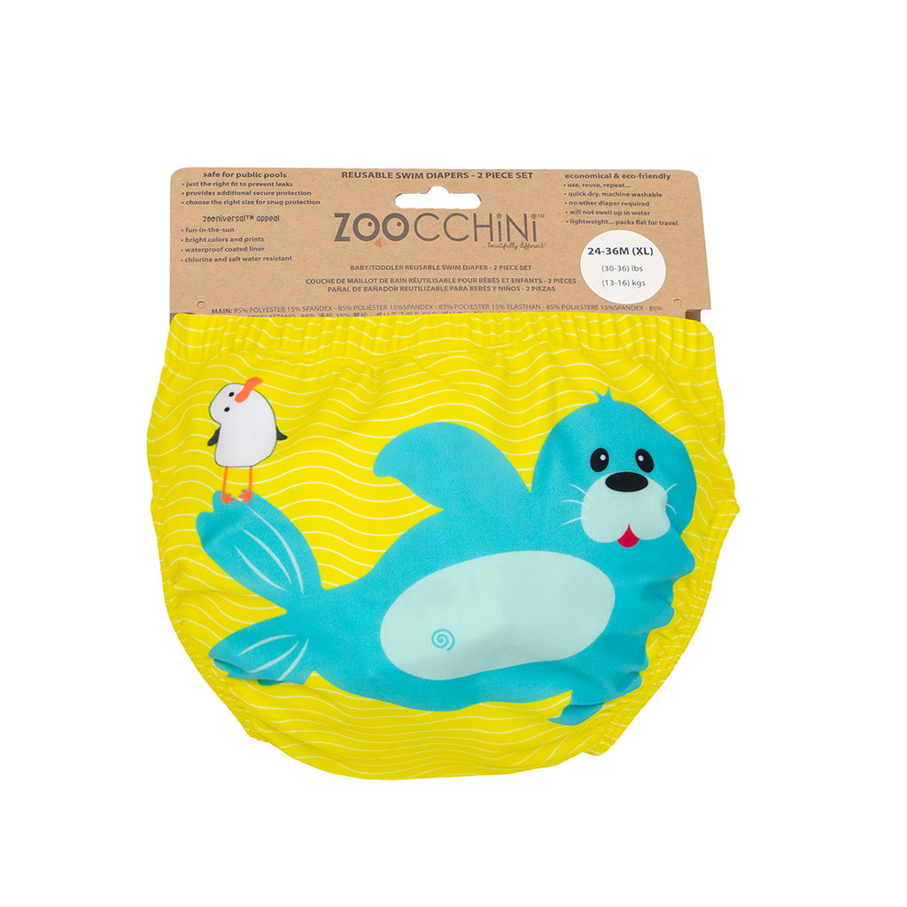 Zoocchini Μαγιό Πάνα (2pcs Σετ) – Seal ZOO12115