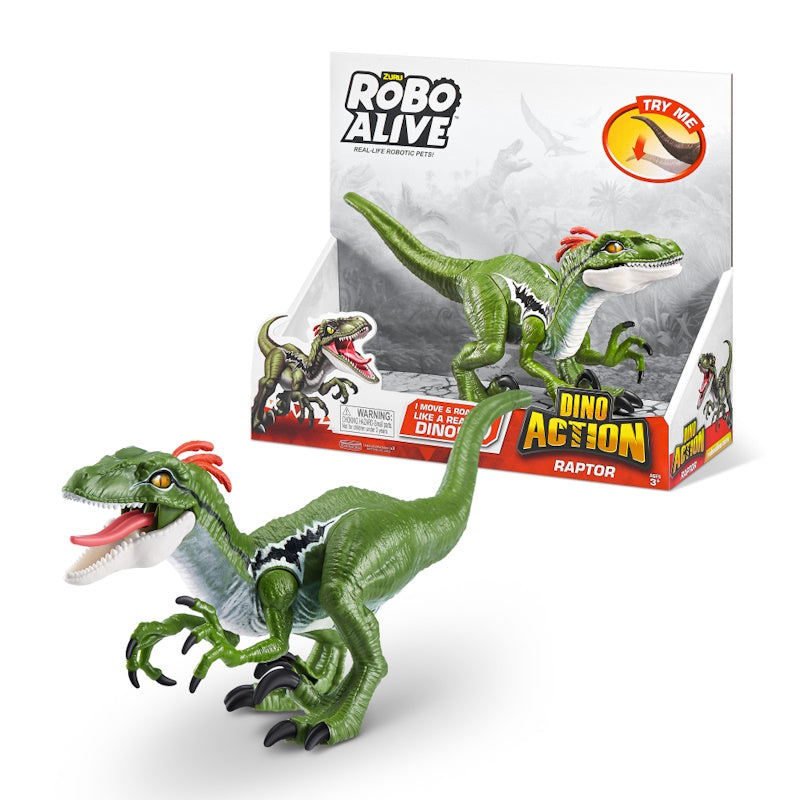 ZURU Robo Alive Dino Action Ρομποτικός Ράπτορας με Ήχο και Κίνηση